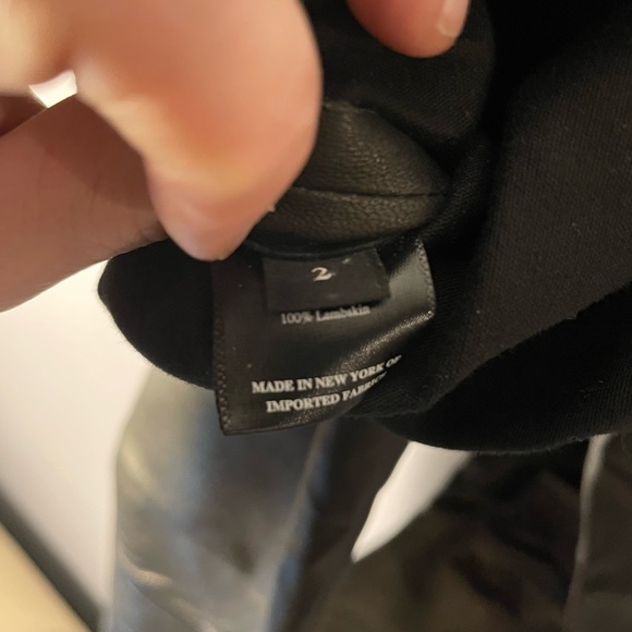 Wes Gordon 100% lamb leather pants. Size 2. Beautiful and in great condition! - Picture 4 of 4